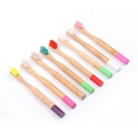 BA-1146  Custom Logo Adult Sofr Bristles Bamboo Toothbrush Eco Friendly Color Bamboo Tooth Brush For Kids