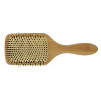 Large Square Bamboo Paddle Brush with new wet bristle for both wet and dry hair, Eco-friendly, Professional Salon Brush.