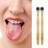 Professional ECO Friendly Custom Natural Bamboo  Tongue Cleaner Scraper Bamboo toothbrush